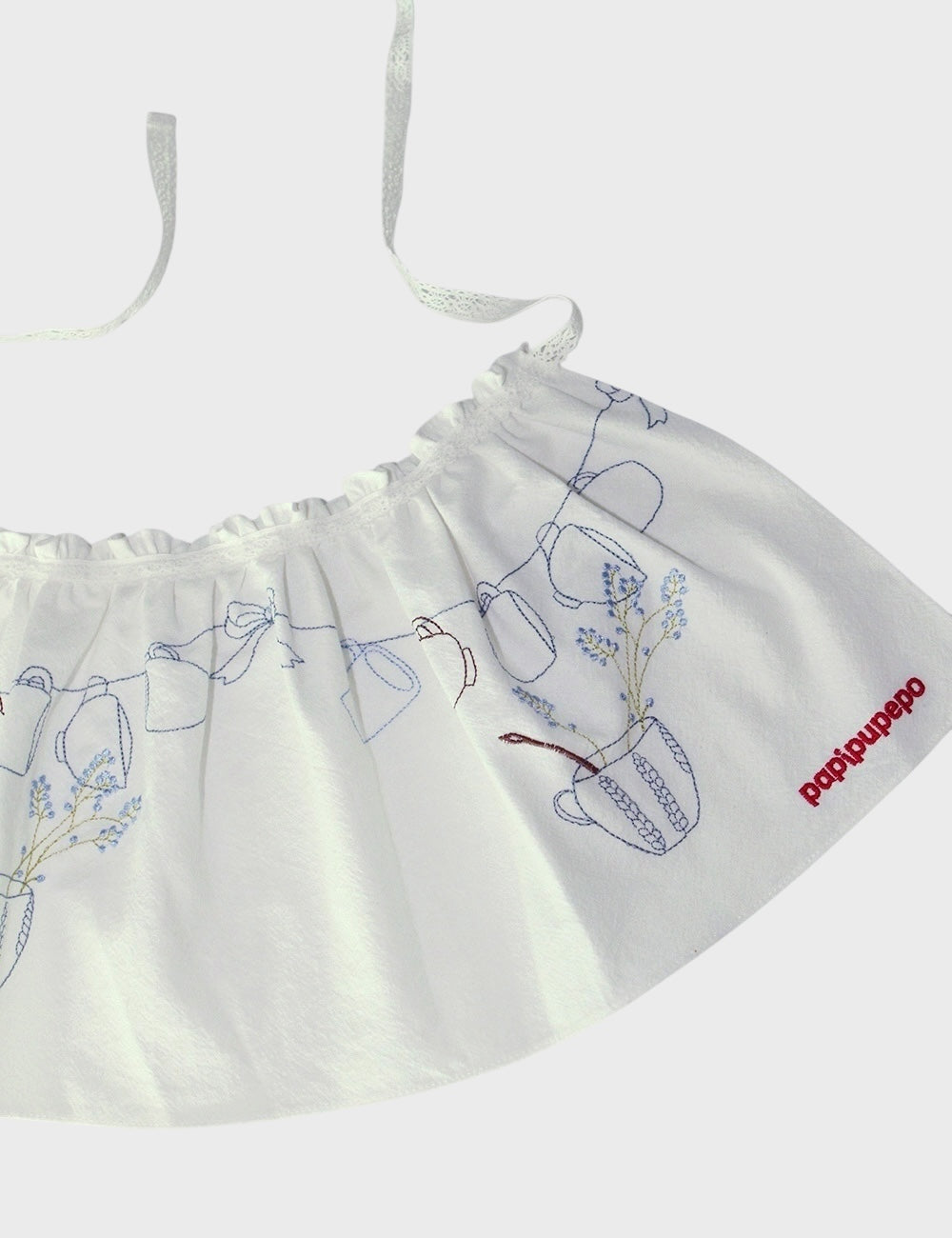 papipupepo Styling Apron Wrap – Embroidered Layer for Everyday Looks