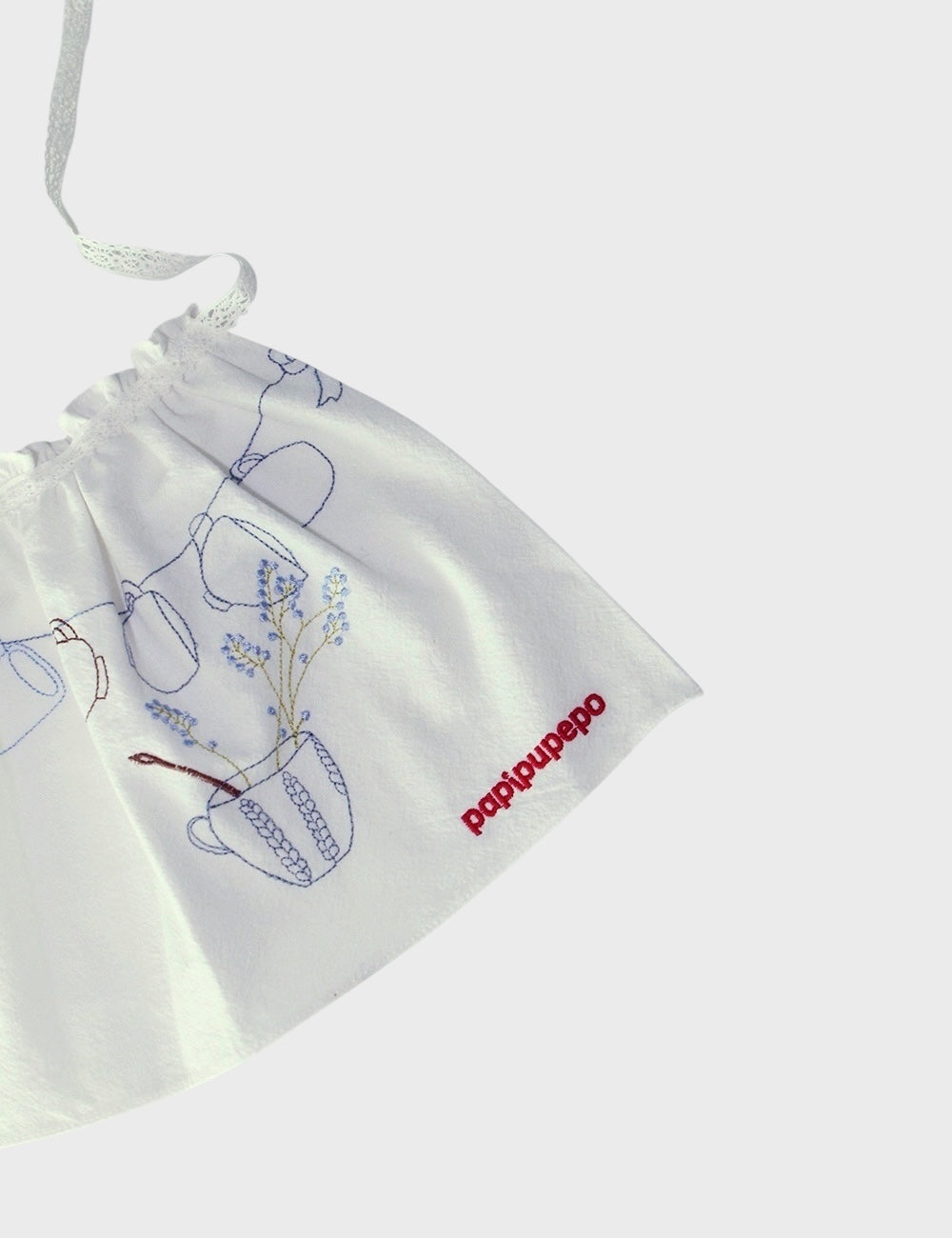 papipupepo Styling Apron Wrap – Embroidered Layer for Everyday Looks
